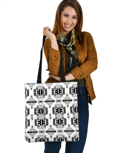 Native American 3D Printed Canvas Tote Bag