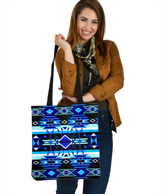 Native American 3D Printed Canvas Tote Bag