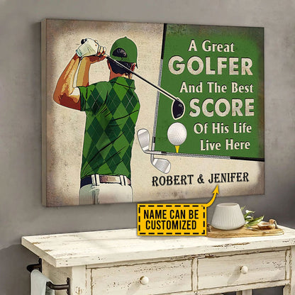 Custom Name Golf Poster Horizontal NTN06052103