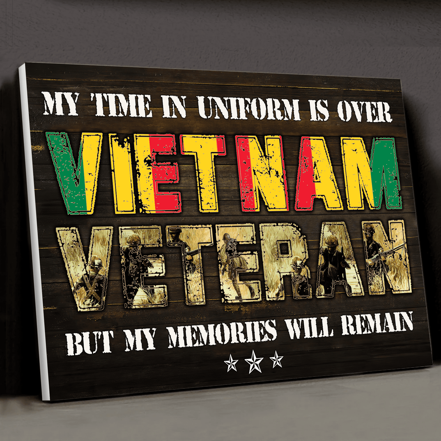 My Time In Uniform Is Over But My Memories Will Remain 3D All Over Printed Canvas Poster