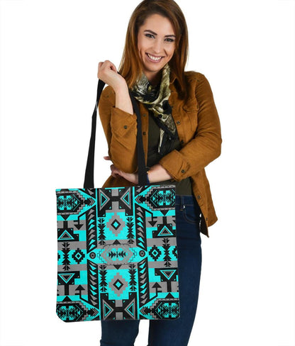 Native American 3D Printed Canvas Tote Bag
