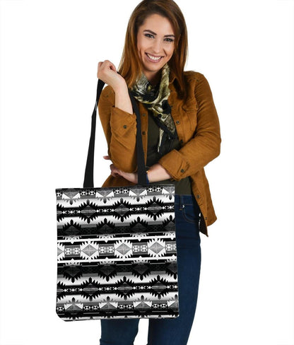 Native American 3D Printed Canvas Tote Bag