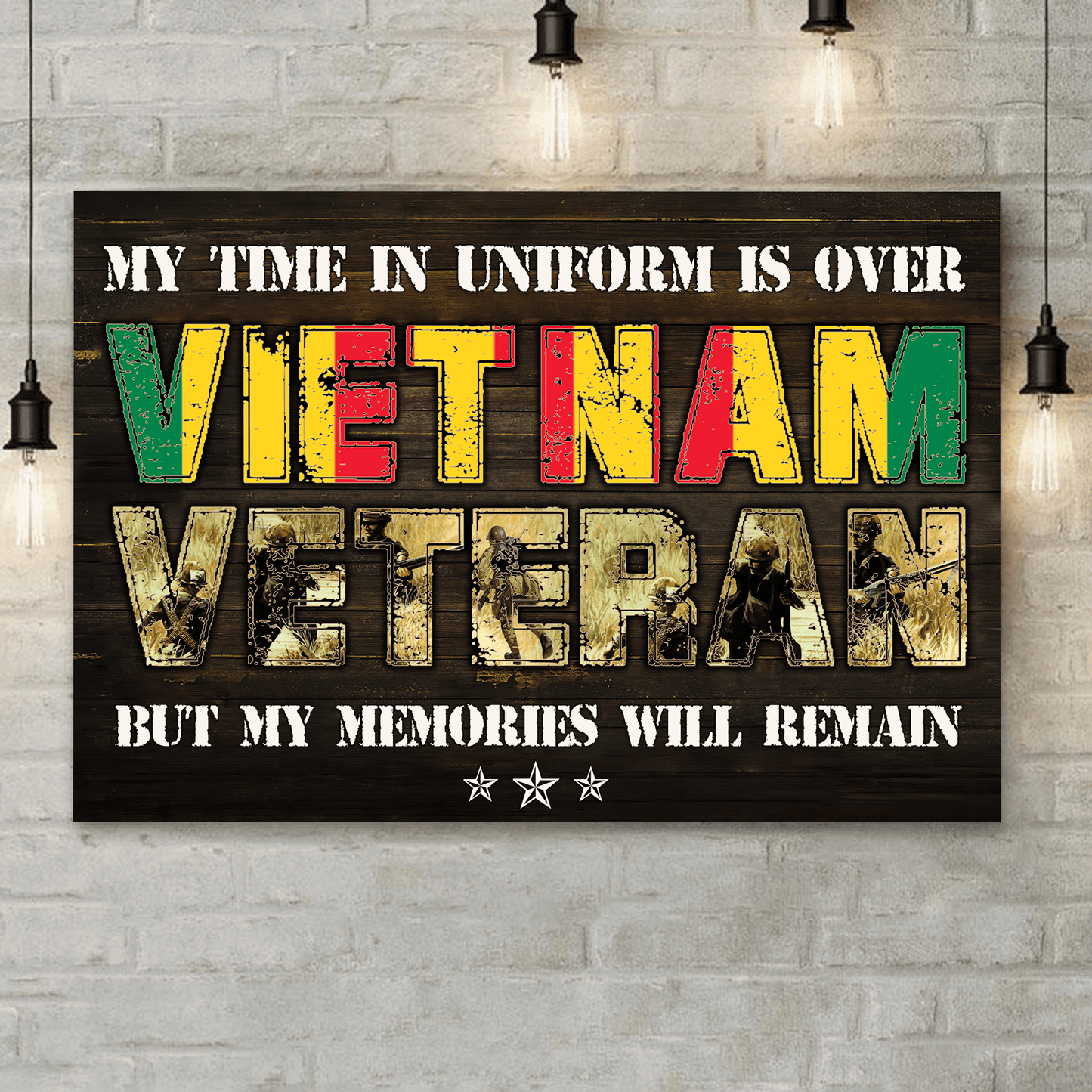 My Time In Uniform Is Over But My Memories Will Remain 3D All Over Printed Canvas Poster