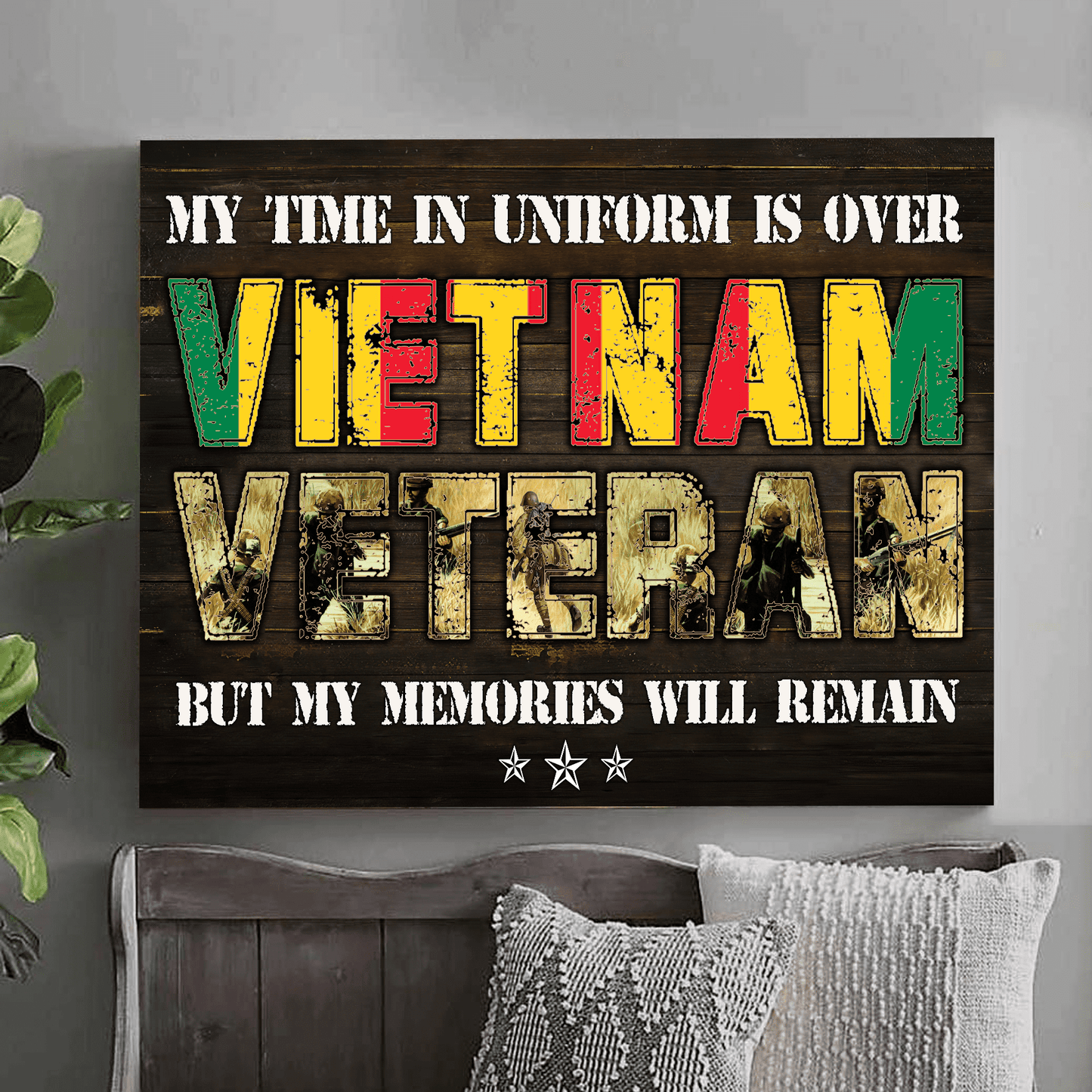 My Time In Uniform Is Over But My Memories Will Remain 3D All Over Printed Canvas Poster