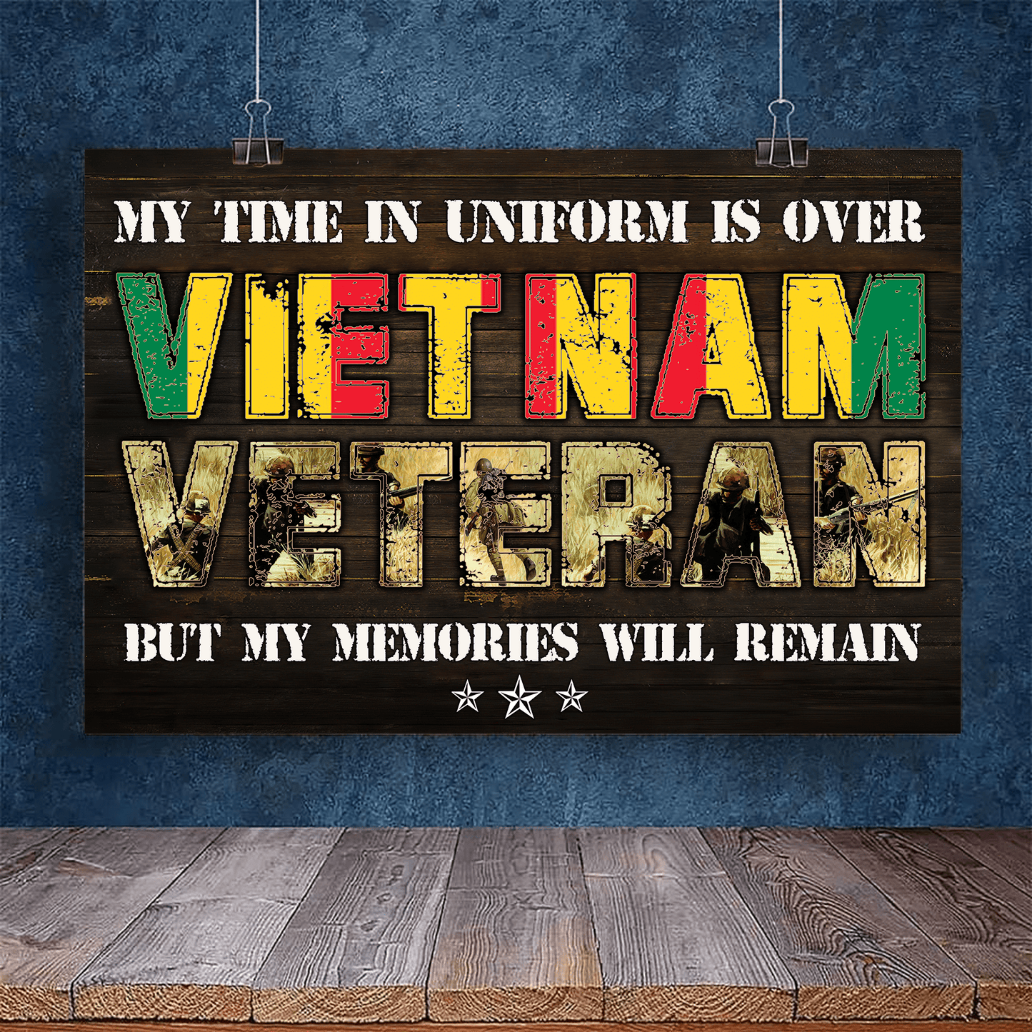 My Time In Uniform Is Over But My Memories Will Remain 3D All Over Printed Canvas Poster