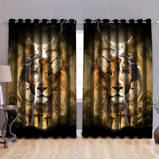 Premium 3D Design Curtain Easter Jesus Christian ML