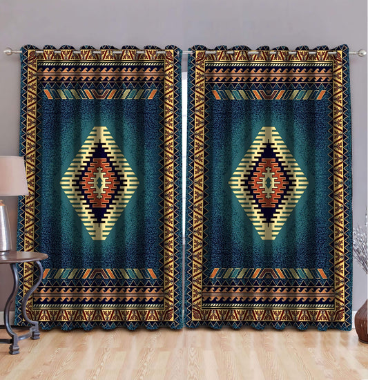 Native American Pattern 3D All Over Printed Window Curtains