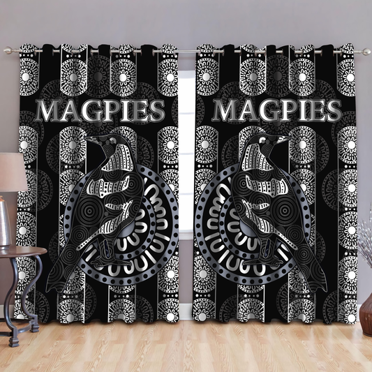Premium Magpies Window Curtains