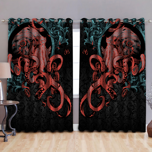 Premium Curtain Octopus Gothic Style ML
