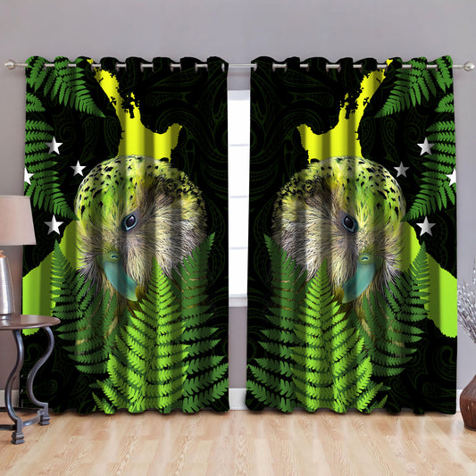 Premium Aotearoa Kakapo Bird Window Curtains