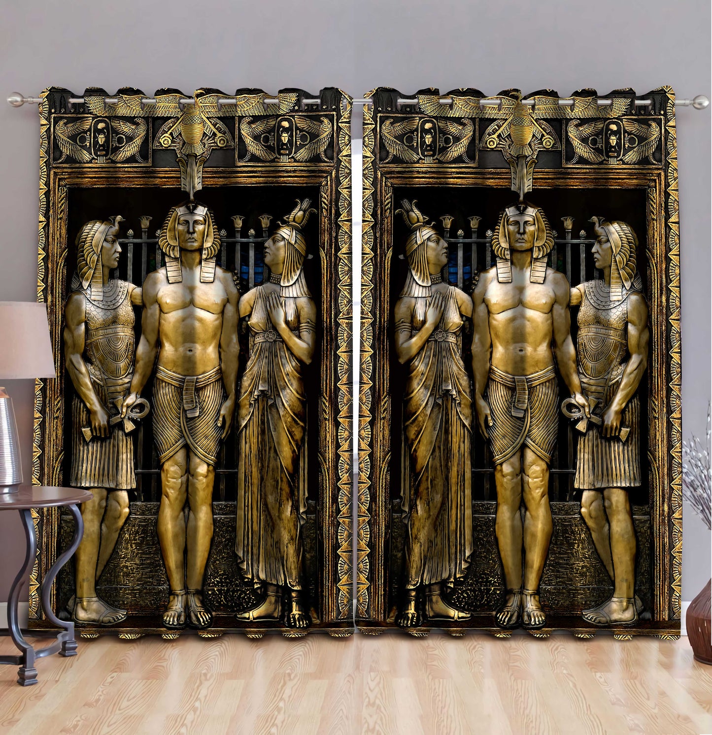 Ancient Egypt 3D All Over Printed Window Curtains