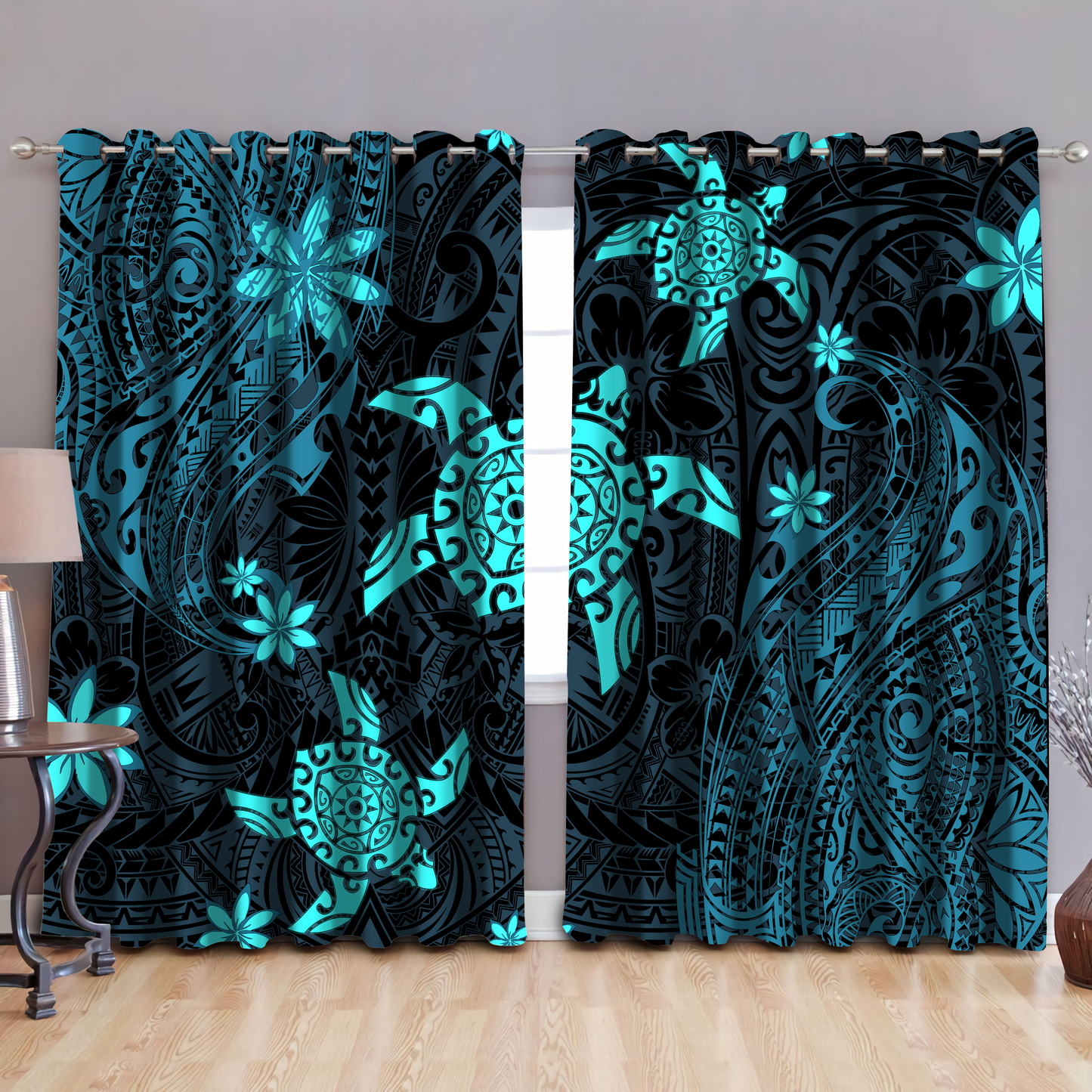 Premium Three Turtles Window Curtains