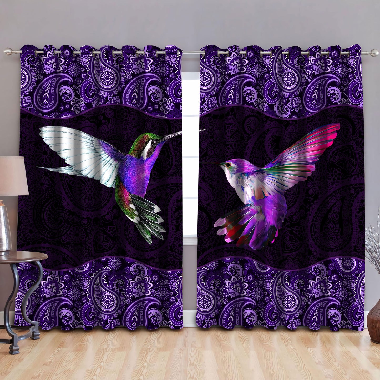 Hummingbird 3D All Over Printed Curtain NTN15052101
