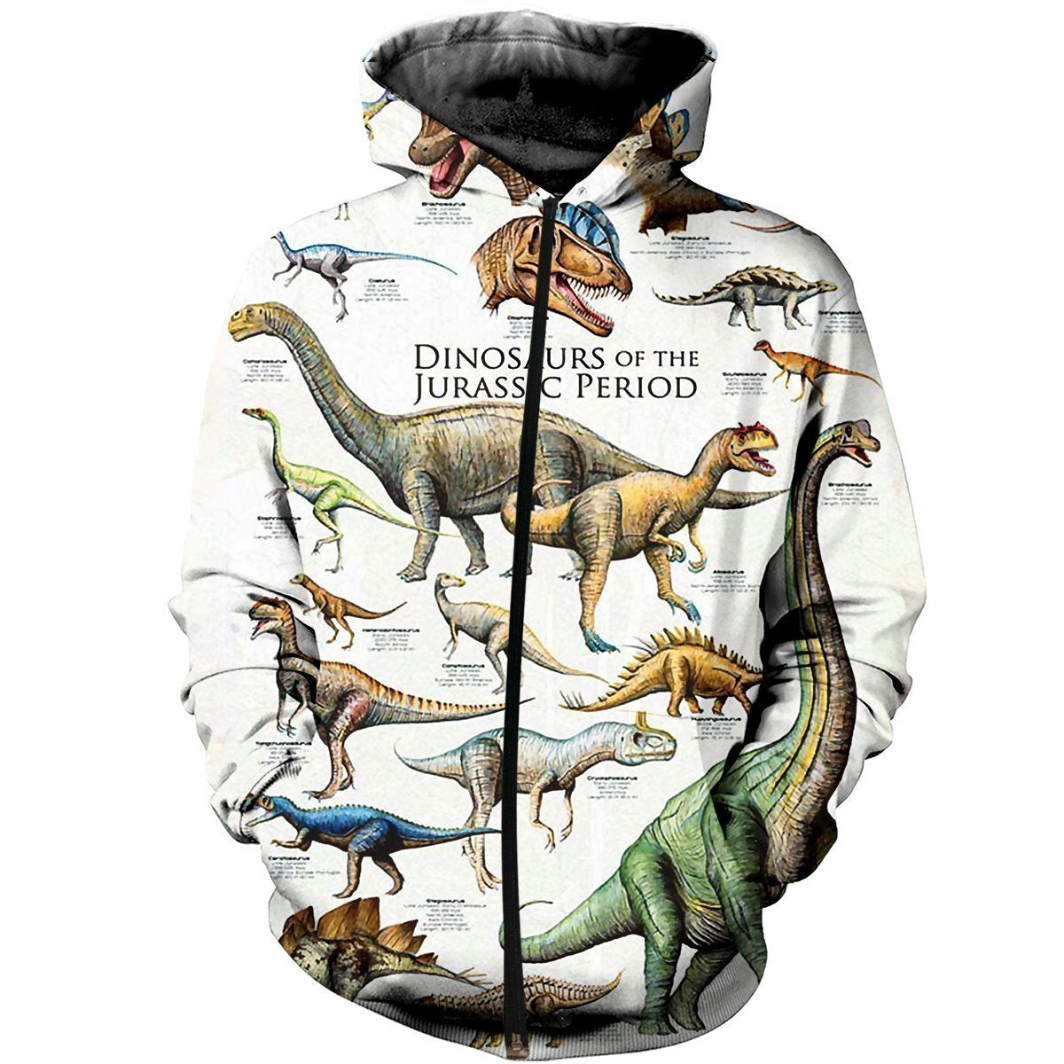 3D All Over Printed Dinosaurs Shirts and Shorts-3D All Over Printed Clothes-HP Arts-Zipped Hoodie-XS-Vibe Cosy™