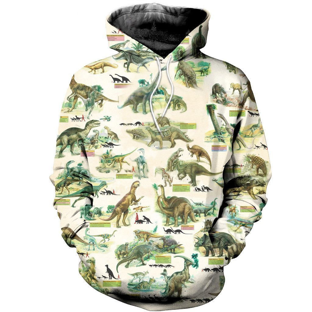 3D All Over Printed Dinosaurs Colleciton Shirts and Shorts-3D All Over Printed Clothes-HP Arts-Normal Hoodie-XS-Vibe Cosy™