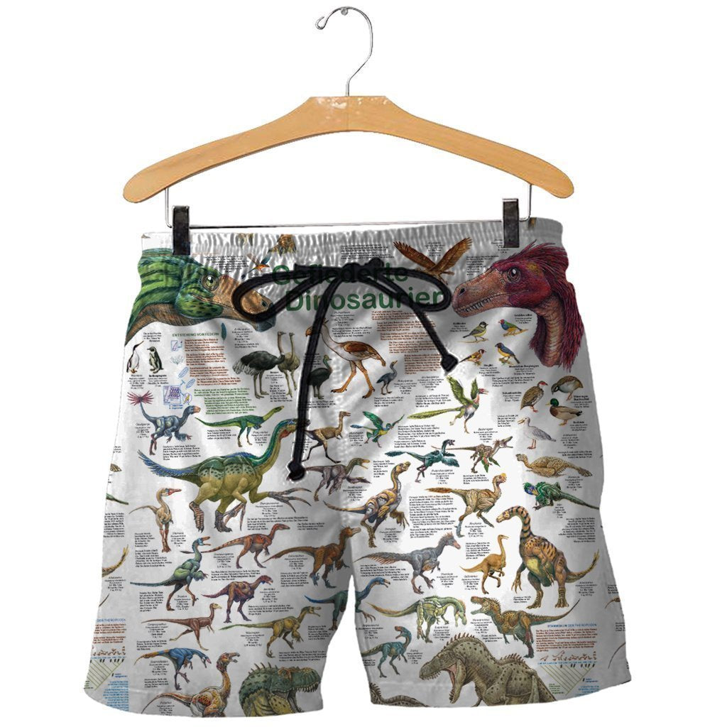 3D All Over Printed Dinosaurs Art Shirts and Shorts-3D All Over Printed Clothes-HP Arts-Shorts-XS-Vibe Cosy™