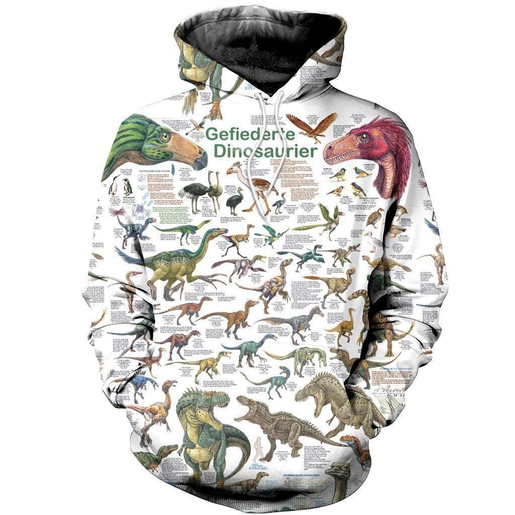3D All Over Printed Dinosaurs Art Shirts and Shorts-3D All Over Printed Clothes-HP Arts-Normal Hoodie-XS-Vibe Cosy™