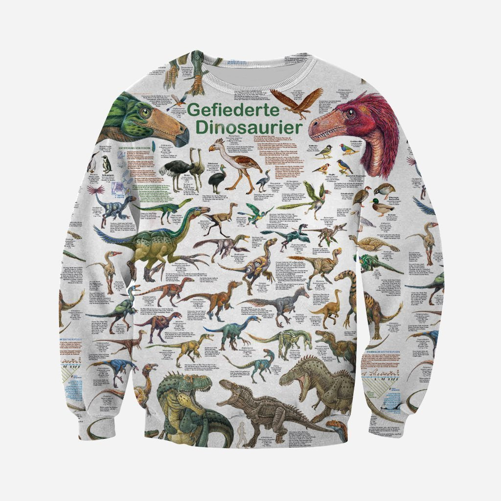 3D All Over Printed Dinosaurs Art Shirts and Shorts-3D All Over Printed Clothes-HP Arts-Long-sleeved Shirt-XS-Vibe Cosy™