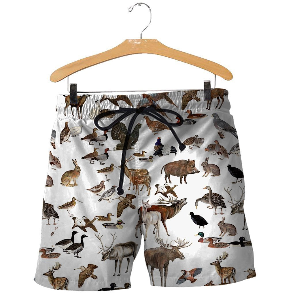3D All Over Printed Hunting Animals Shirts and Shorts-Apparel-HP Arts-SHORTS-S-Vibe Cosy™