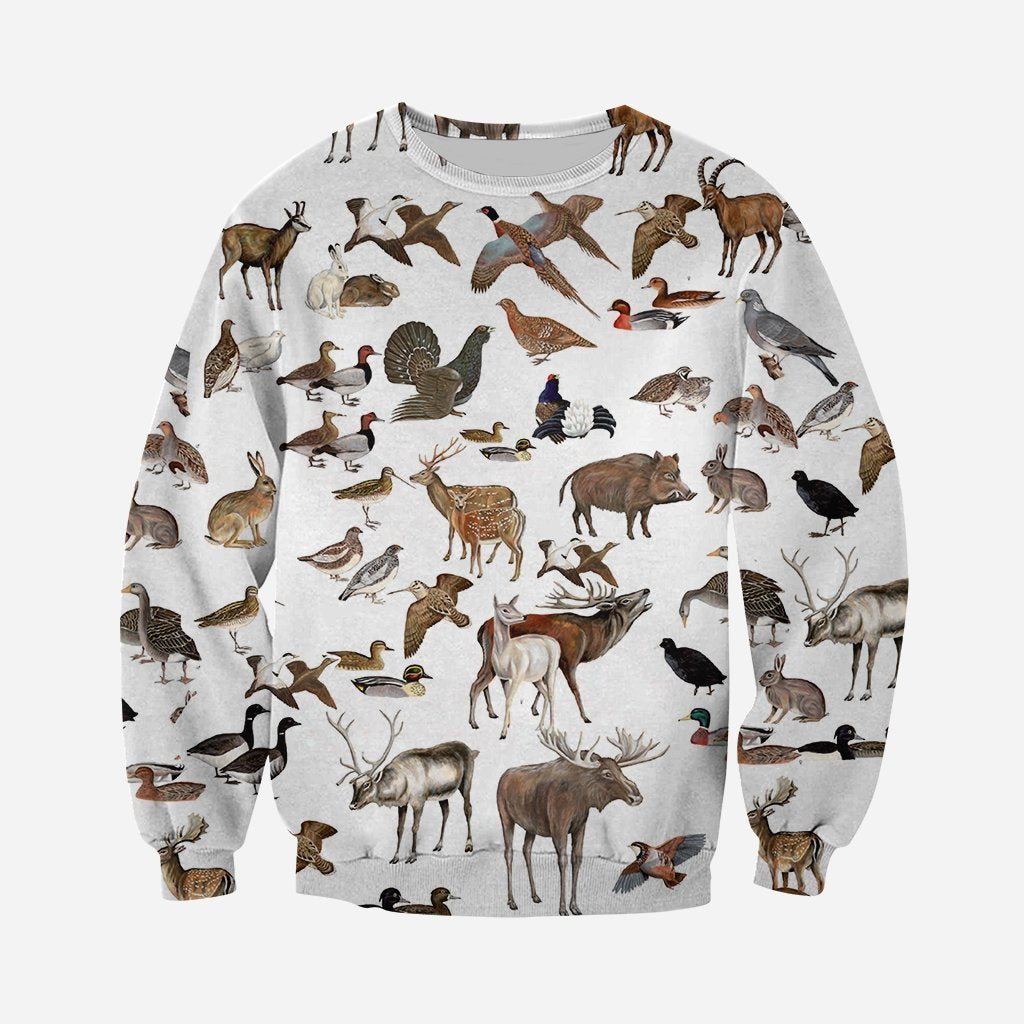 3D All Over Printed Hunting Animals Shirts and Shorts-Apparel-HP Arts-Sweatshirt-S-Vibe Cosy™