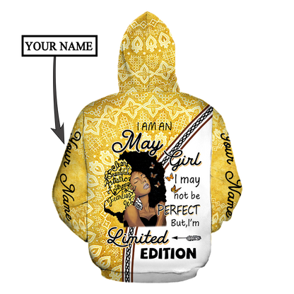 May Girl Personalized Name 3D All Over Printed Hoodie