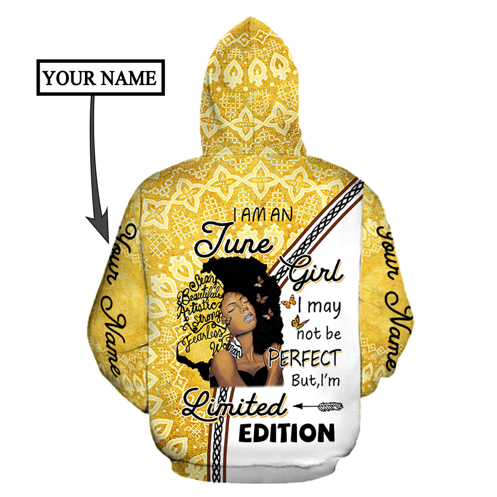 June Girl Personalized Name 3D All Over Printed Hoodie