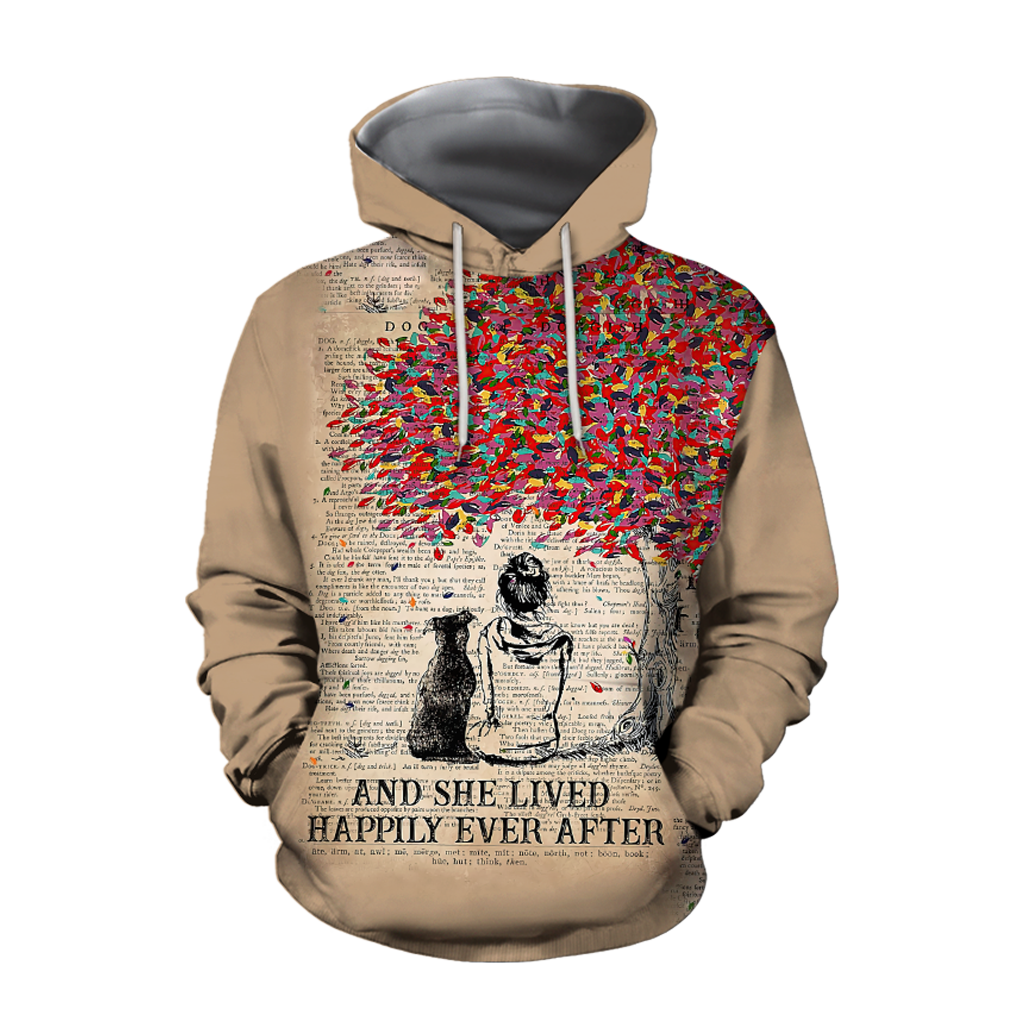 Dog lover - She lived happily ever after 3D hoodie shirt for men and women