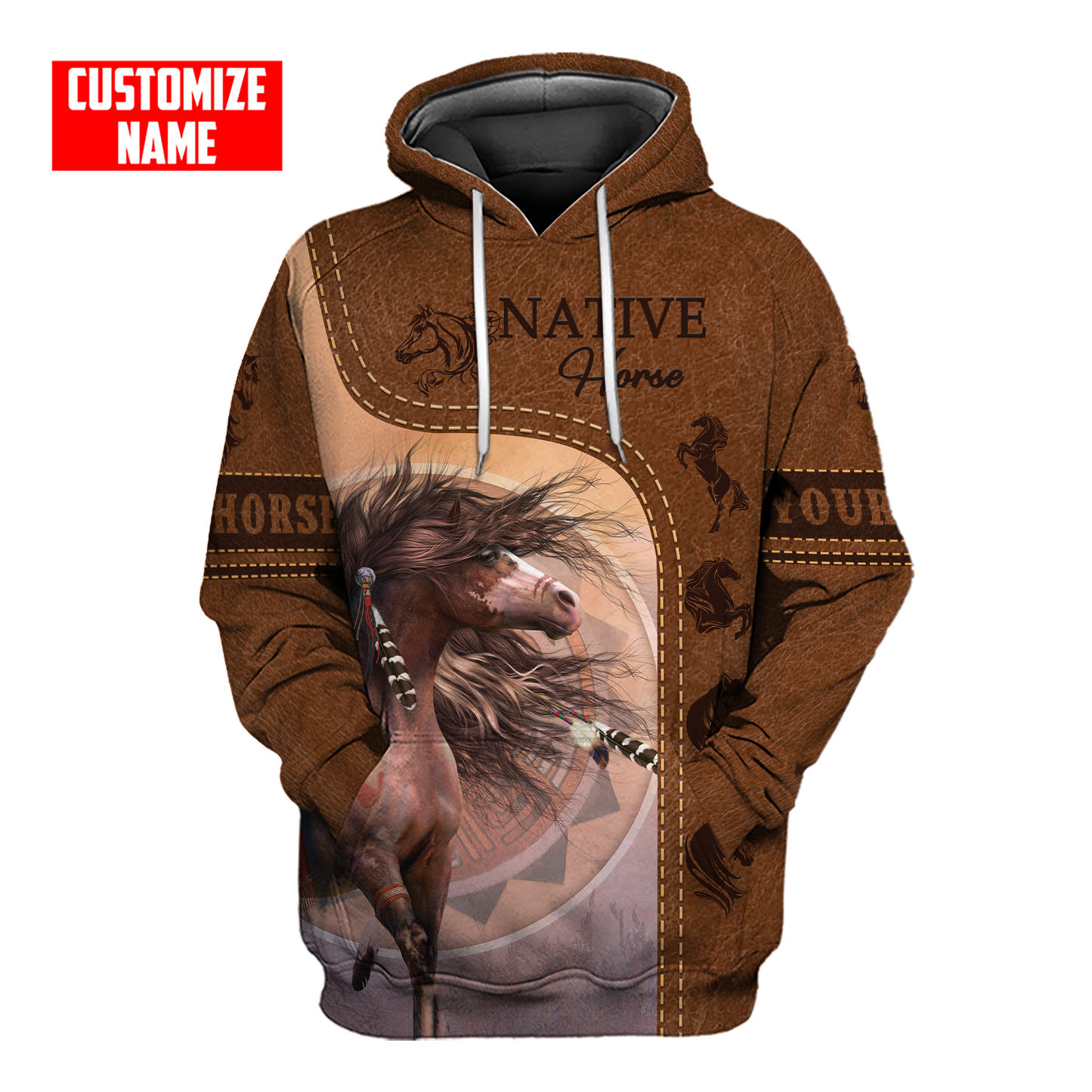 Customized Name Native American 3D All Over Printed Legging + Hoodie