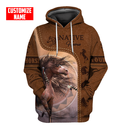 Customized Name Native American 3D All Over Printed Legging + Hoodie