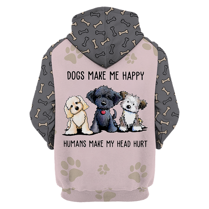 3D All Over Printed Dog Make Me Happy Unisex Shirts XT