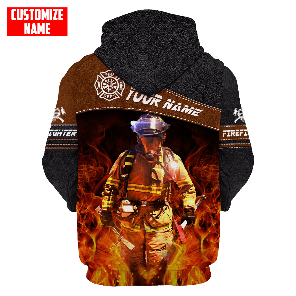 Customized Name Firefighter 3D All Over Printed Unisex Shirts