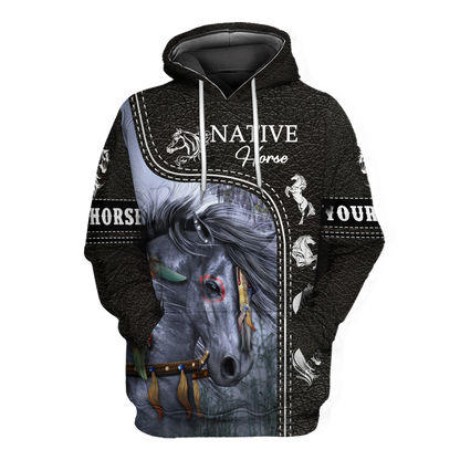 Customized Name Native American 3D All Over Printed Legging + Hoodie