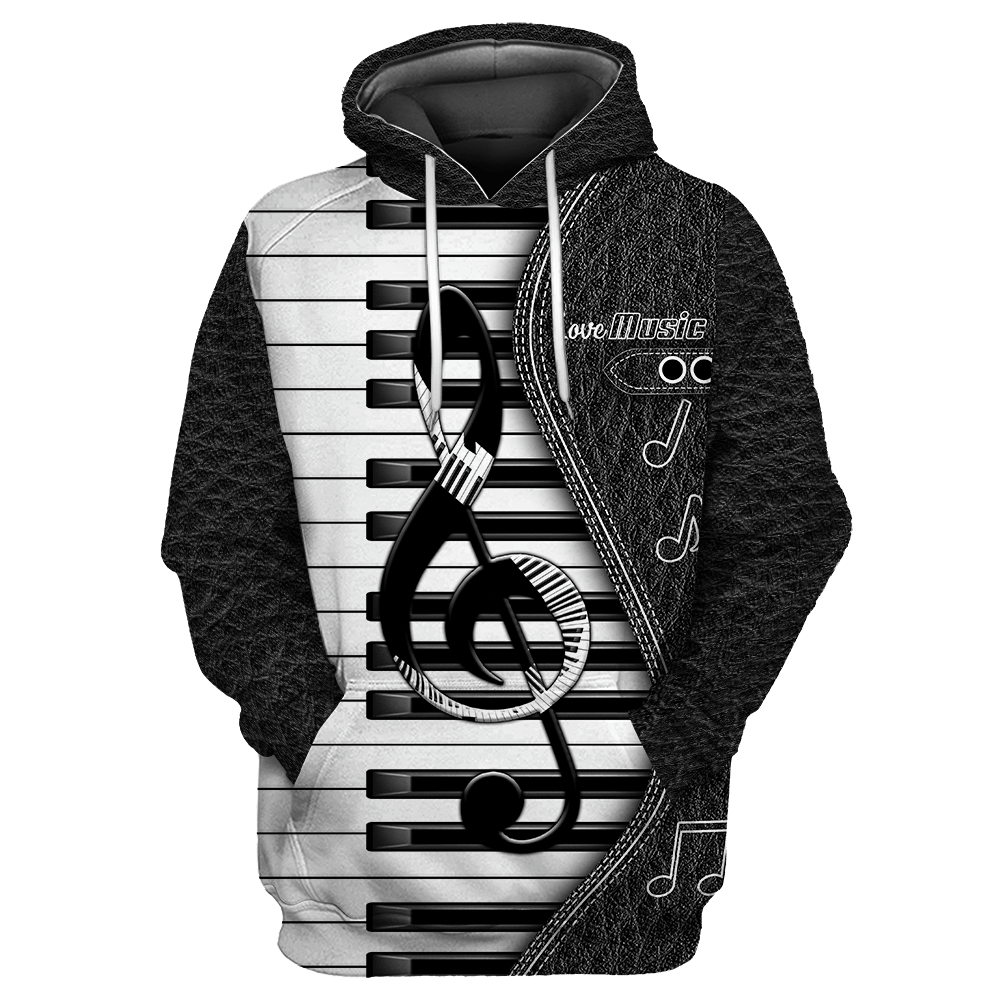 Piano Musical Instrument 3D All Over Printed Hoodie For Men And Women