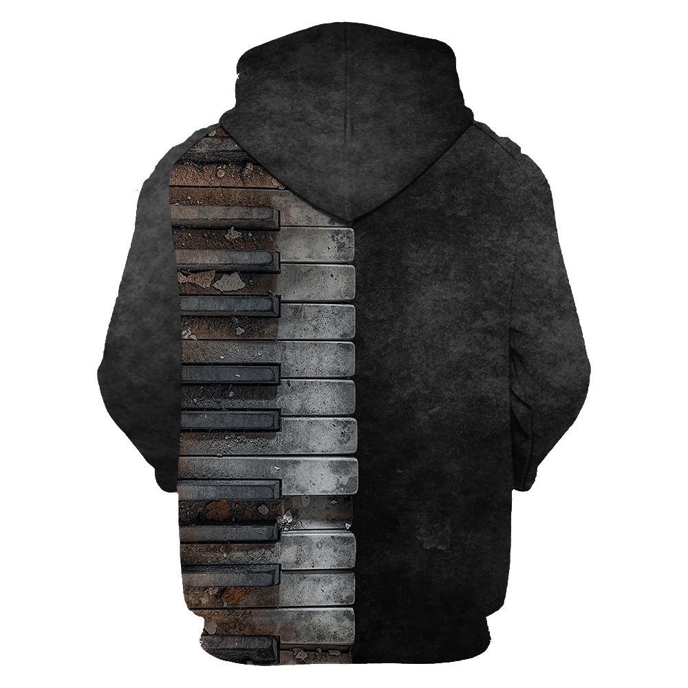 Piano 3D All Over Printed Hoodie For Men And Women