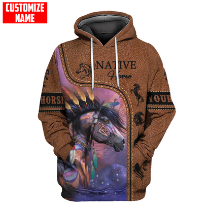 Customized Name Native American 3D All Over Printed Legging + Hoodie