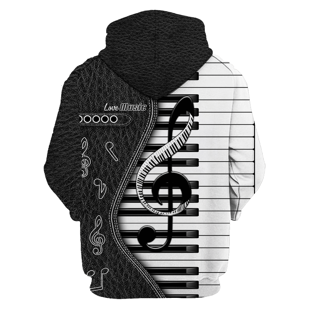 Piano Musical Instrument 3D All Over Printed Hoodie For Men And Women