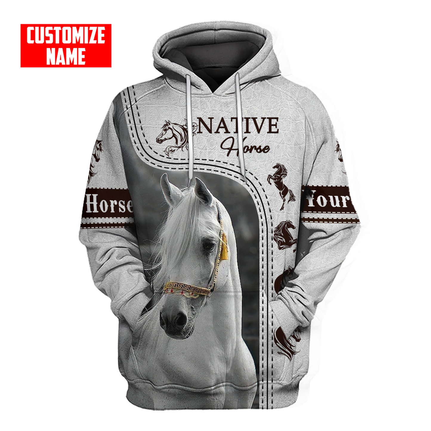 Customized Name Native American 3D All Over Printed Legging + Hoodie