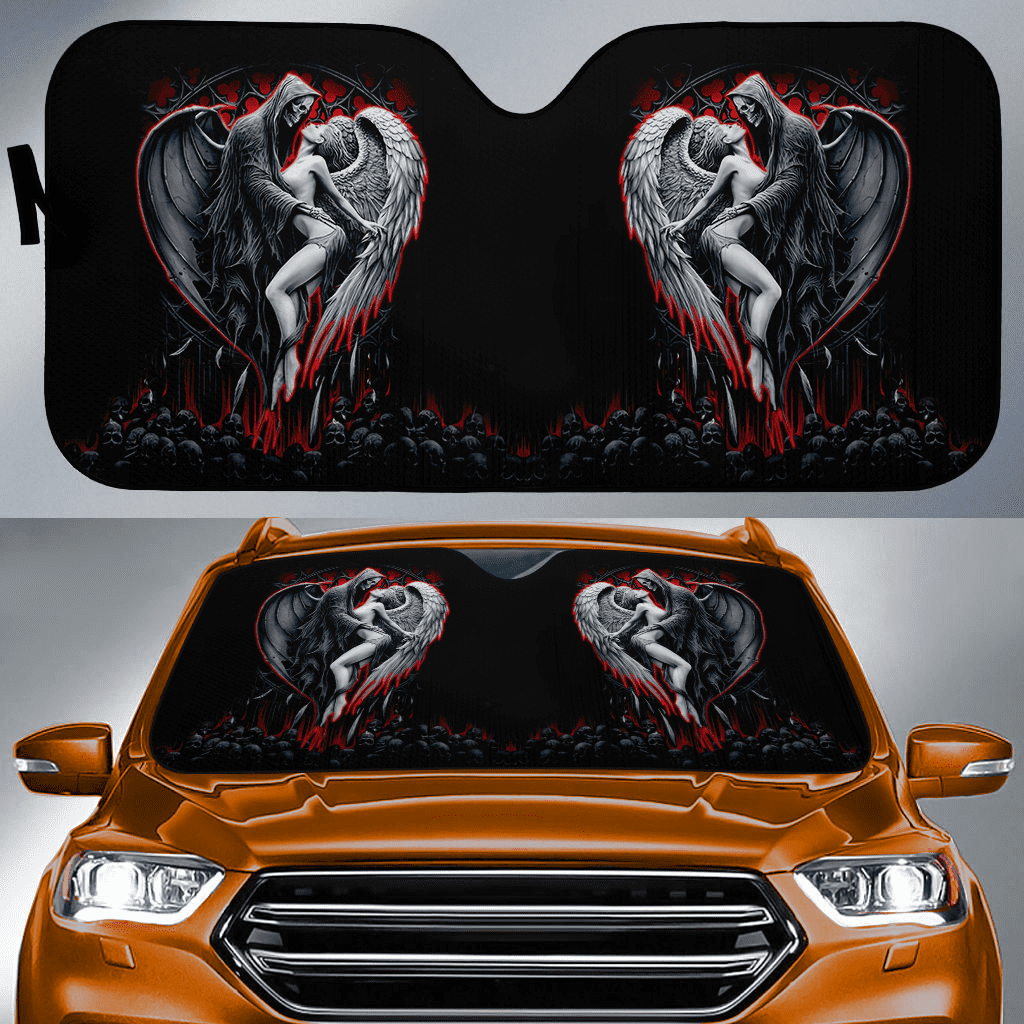 Skull and Beauty Auto Sun Shade Baby In Car