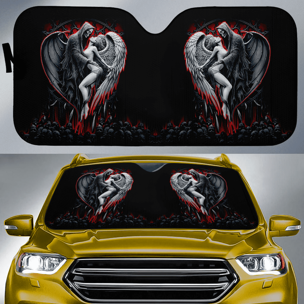 Skull and Beauty Auto Sun Shade Baby In Car