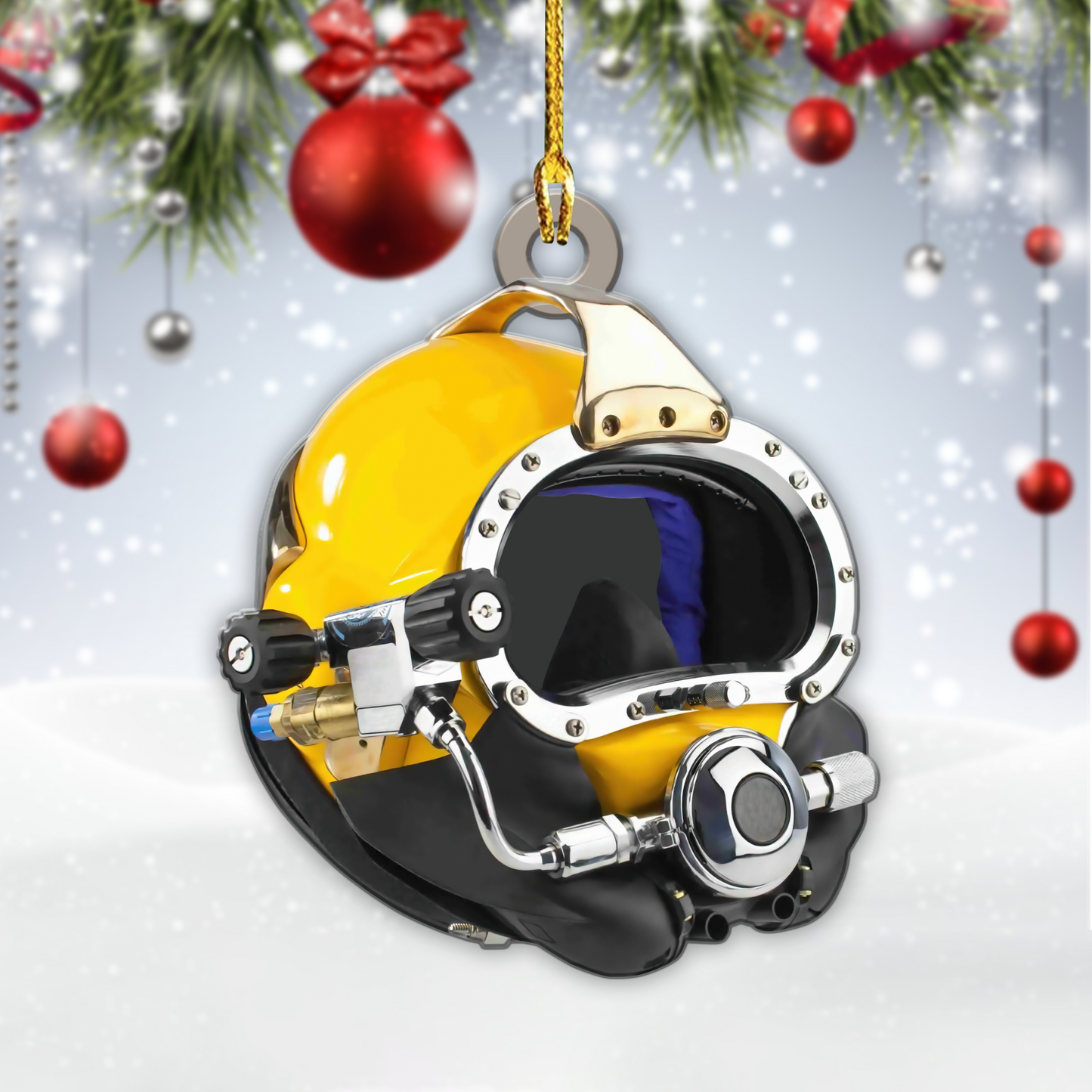 Scuba Diving Helmet Shaped Ornament