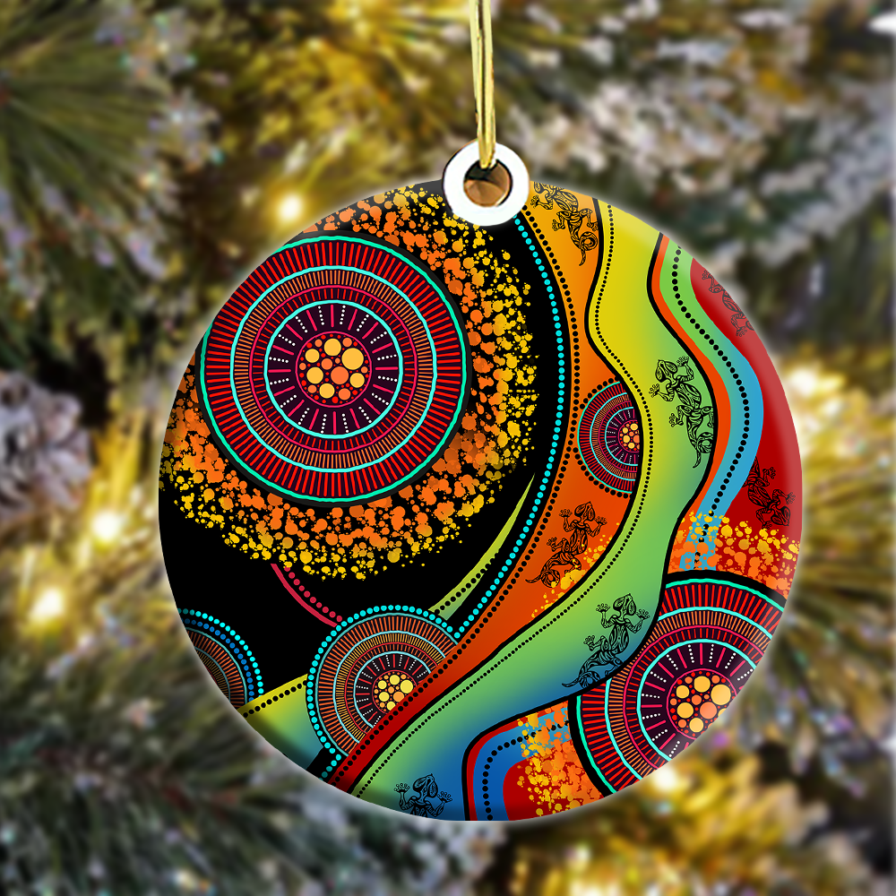 Aboriginal Art Lizards Dreamtime Christmas Ornaments MH19102105