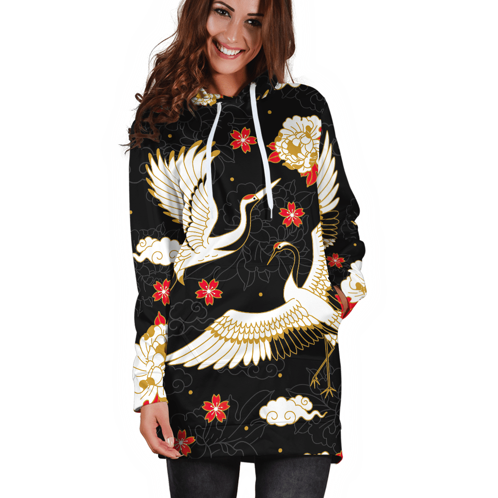 Japan Culture 3D All Over Printed Hoddie Dress for Women