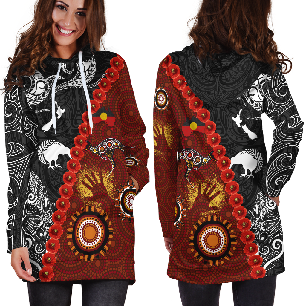New Zealand Maori And Australia Aboriginal We Are Family Hoodie Dress TN