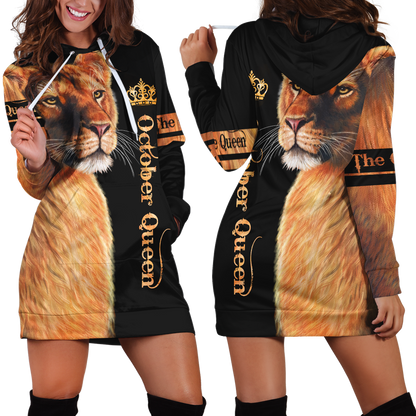 October Lion Queen 3D All Over Printed Shirt for Women