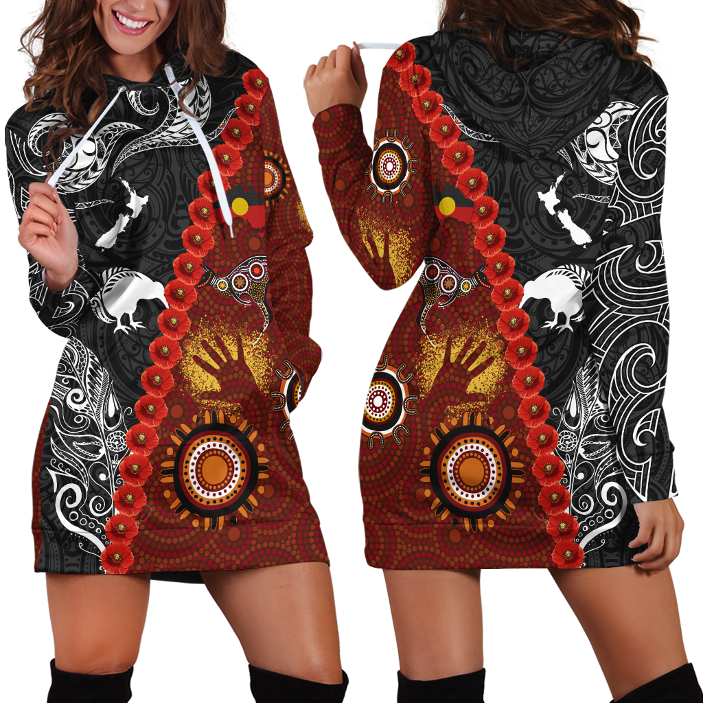 New Zealand Maori And Australia Aboriginal We Are Family Hoodie Dress TN