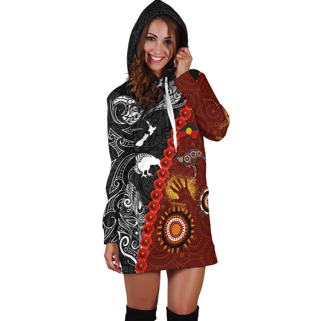 New Zealand Maori And Australia Aboriginal We Are Family Hoodie Dress TN