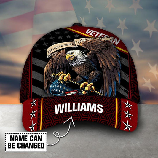 Customized Name United States Veteran Classic Cap