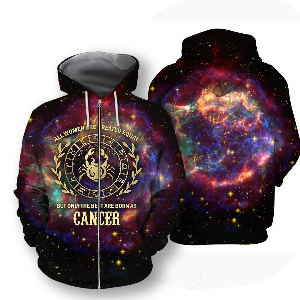 All Over Printed Cancer Horoscope Hoodie-Apparel-NTH-Zip-Hoodie-S-Vibe Cosy™