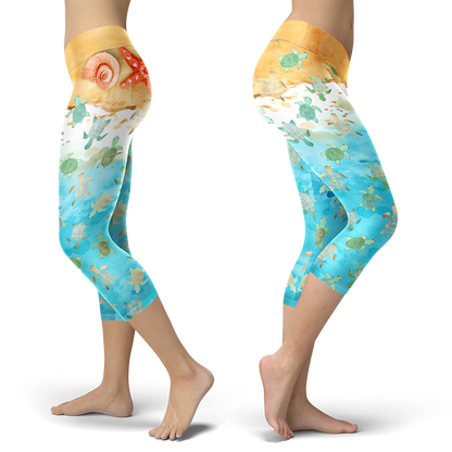 BABY TURTLES CAPRIS-Apparel-HD09-Legging-S-Vibe Cosy™