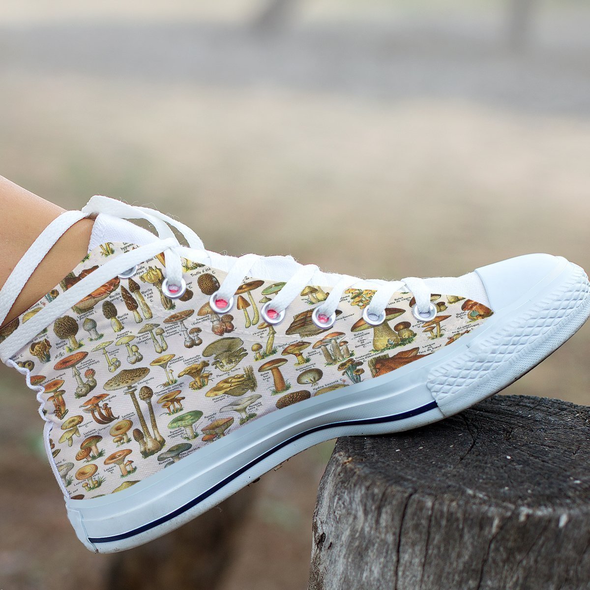 Champignons Shoes-HbArts-Womens High Top - White - Champignon Shoes-US5.5 (EU36)-Vibe Cosy™